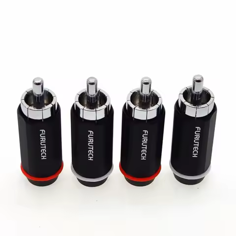 FURUTECH FP-126(G) Hifi RCA Connector Plug Rhodium/Gold Plated FP-126 (R) PCOCC Central Pin Hi-end A