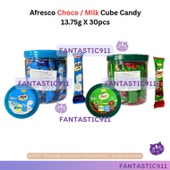 (Halal) Afresco Choco / Milk Cube Candy 13.75g X 30pcs F911
