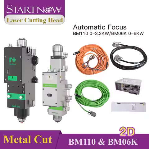Raytools BM110 3000W BM06K 6000W Auto-Focus Cutting Head，TubeCut 3D Laser Head For Sheet Metal Cutti