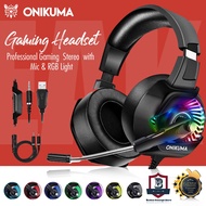 ONIKUMA K6 Gaming Headset Stereo Game Headphones with Mic & RGB Light
