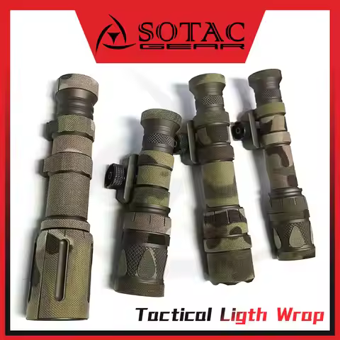 SOTAC Wea-pon Scout Light Wrap for M300B M300V M600B M600V M600DF 18350 18650 Hunting Flashlight Wra
