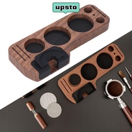 UPSTO Coffee Tamping Station, Compact Design  Wood Tamper Station Base, Premium Storage Function 51m