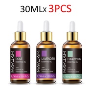 30ML x 3PCS MAYJAM Rose Lavender Eucalyptus Essential Oils Set Natural Plant Extract Massage Oil