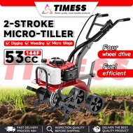 Mini Tiller Cultivator Machine 63CC 2-Stroke Heavy Duty Petrol Engine Rotary Mini Tiller Power Tille