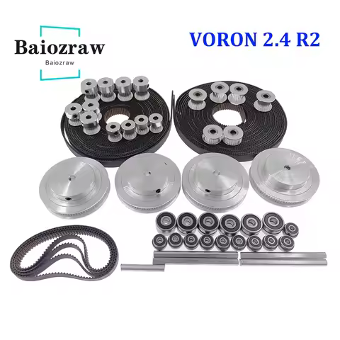 Baiozraw Motion Parts Set Corexy Motion Parts GT2 LL-2GT RF Open Belt 2GT 16T 20T Pulley Shaft Beari