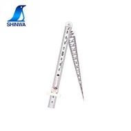 62612SHINWA Hole Ruler Japanese Original Wedge-Shaped Taper Ruler Steel Ruler with Affinity Feeler R