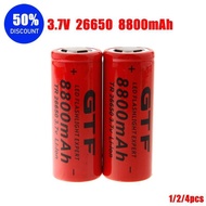 GTF 3.7V 26650 lithium battery 8800mAh  3.7v
