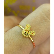 Xing Leong 916 Gold Mickey Minimalist Ring Mickey Mini Gold Ring 916