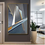 Living Room Club Model Room High-End Light Luxury Abstract Black White Geometric Paintings Bedroom M