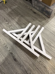 2 入 白色金屬三角支架 / 層板托架