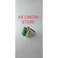 Batu Cincin akik hijau asli