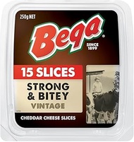 Bega Strong and Bitey Cheddar Cheese Slices, 250g