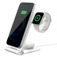 NILLKIN - 三合一無線充電器 MagSafe 磁吸MFi 認證版 iPhone/Airpods/Apple Watch三機同時充電直立式多角度調校 智游系列