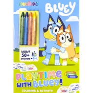 [SG Stock] BLUEY : Playtime With BLUEY Coloring & Activity with stickers & crayons