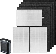 HPA300 Replacement Filter Compatible with Honeywell Purifier, 3 HEPA R Replacement Filters and 4 Activated Carbon Pre-Filters Set, Fit for HPA300 / HPA304 / HPA8350 / HPA5300 / HPA5350 Series