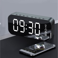 Digital Alarm Clock with Bluetooth Speaker, Radio Alarm Clock Dual Alarm Bedside Clock with Snooze, FM Radio, AUX