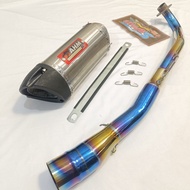 AHM Exhaust For Ex5 Srl110 Srl115fi Dream Wave110 Wave 125 Dash110 Dash125 Kriss110 Kriss125/Lagenda