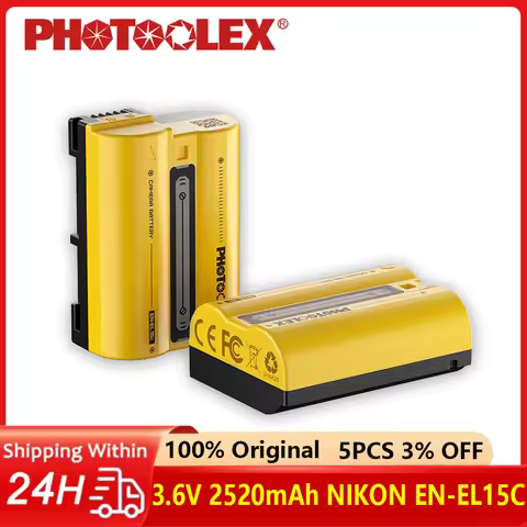 PHOTOOLEX EN-EL15C 2520mAh USB-C Rechargeable Camera Battery for Nikon Z f/Z 8/Z 7II/Z 7/Z 6/Z5/D720