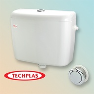[ TECHPLAS ] (PCP-1102) Elegen Single Flush Cistern | 9L/6L | 38mm Push Button | Low Level