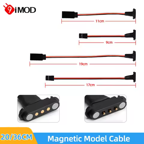 9IMOD 20CM 36CM Magnetic Model Cable Magnetic Suction line Simulation Plastic Snap-on Cable For RC C