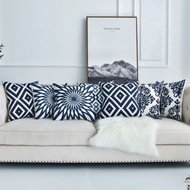 Cushion Cover 45x45cm Cotton Dark Blue Embroidery Sofa Pillow Case Sofa Pillow Cover Pillowcase Cush