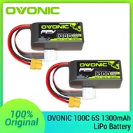 OVONIC 1300mAh 6S Lipo Battery 22.2V 100C Battery for RC Helicopter Quadcopter FPV Racing Drone with