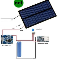 Terpopuler S0S Paket 5 in 1 Modul Kit Powerbank Panel Surya / Solar