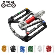 MUQZI 50PCS Bike Pedal Screws M4 Ultra Light Skid-Proof Bolts Aluminum Alloy Anti-Slip Nail Pedal Pin MTB Road Bicycle Parts