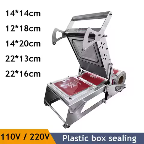 Vacuum Sealing Packaging Machine Hand Press Plastic Sandwich Tray Sealer PP PE Takeaway Box Tools To