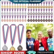 [LEAZEN]30pcs 2inch 1st 2nd 3rd Medal ที่มีริบบิ้นคอสีทองรางวัลทองสัมฤทธิ์รางวัลทองคำรางวัลสำหรับการ