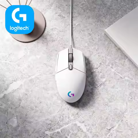 Logitech G203 Prodigy Wired Gaming Mouse 200-8000 DPI RGB Lighting 6 Buttons On-Board Memory 1ms Res