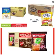Teapot Marigold Gold coin Sweetened Creamer Pouch 2.5kg x 8 Packets (1 Carton) / Susu Pekat  / Krime