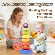 Educational Fun Tower Stacking Rotating Bell Toy 6-month-old 1-2-year-old