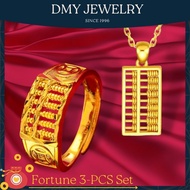 DMY Jewelry Cincin Batu Lelaki/ Gold 916 Original Malaysia /Cincin Lelaki Islam/Abacus Ring For Men/