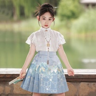 Girls Horse Face Skirt Children Suit 2025 Chinese Style Hanfu Ancient Style Little Girl Tang Suit Sk