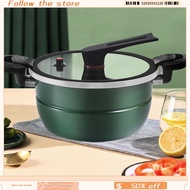 Household Enamel Mini Pressure Cooker, Soup Pot, Steam Pressure Cooker, Electromagnetic Stove Gas Stove Universal