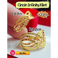 Wing Sing Cincin Infinity Padu Fesyen Viral Tulen Origin Emas 916 / 916 Gold Fashion Ring 无限可能戒指