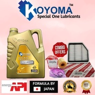 TOYOTA MARK X , LEXUS IS250 IS350 2004year-2010year OIL FILTER + AIR FILTER + KOYOMA 10W40 SEMI SYNT