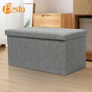 Multifunctional Household Storage Stool Fashion Chair Living Room Ottoman Padded Stools Home Furniture Solid Color Sofa Chair Storage Stool Box Organizer