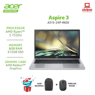 ACER ASPIRE 3 A315-24P-R6GK Aspire 3 / AMD R5 7520u / 8GB LPDDR5 / 512GB PCIe NVMe / BT 5.2 / 720 We