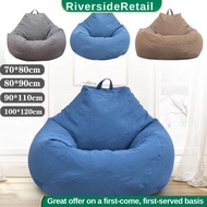 RiversideRetail bean bag SML XL sofa bean Stylish Bedroom Furniture Solid Col Single Bean Bag Lazy Sofa Cover DIY Filled Inside