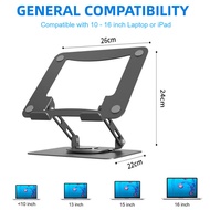 Upgraded 360° Rotating Laptop Stand Foldable Laptop Stand 360°Rotating Height Adjustable Tablet Stan