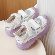 Girls Sandals 0 Children's Velcro Mesh Casual Shoes Breathable Sports Shoes All-Match Thick-Soled Sh