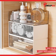 CHEAPSIA Acrylic Mirror Cabinet Stackable Storage Box Bathroom Lipstick Toiletries Dressing Tables Makeup Organizer