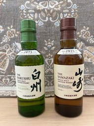 日本威士忌山崎白州180 ml The Yamazaki Hakushu Single Malt Whisky 180ml Suntory Japanese Whisky