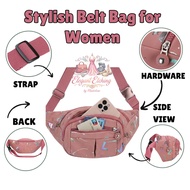 Women's Belt Bag-Multiple Compartments & Adjustable Strap for Travel Festivals, Casual Errands