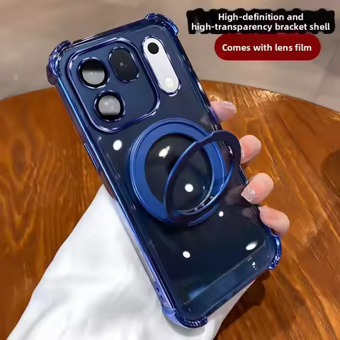 For OPPO Find X10 Pro Max Case 360° Rotating Stand Luxury High-Transparency TPU Cover For Find X 10 