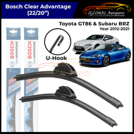 Toyota GT86 GR86 & Subaru BRZ Year 2012+ Windshield Wiper Bosch Clear Advantage Set (22/20")