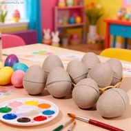SEVENHOME3E Easter Paper Eggs, Adorable Simulated Painted Easter Eggs, Fake Eggs Unpainted Craft Dec