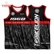 (YUEDA)【Free Custom】Triskelion Jersey Sando for Men Sublimation Tau Gamma Phi Triskelion Frat Shirt 